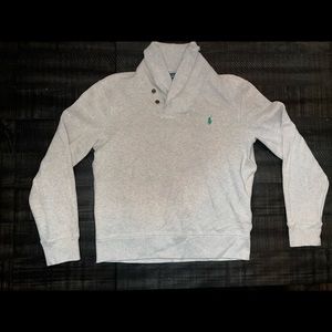 Ralph Lauren tan/cream Sweater. Mens size medium. VGUC. Some spots on sleeve.